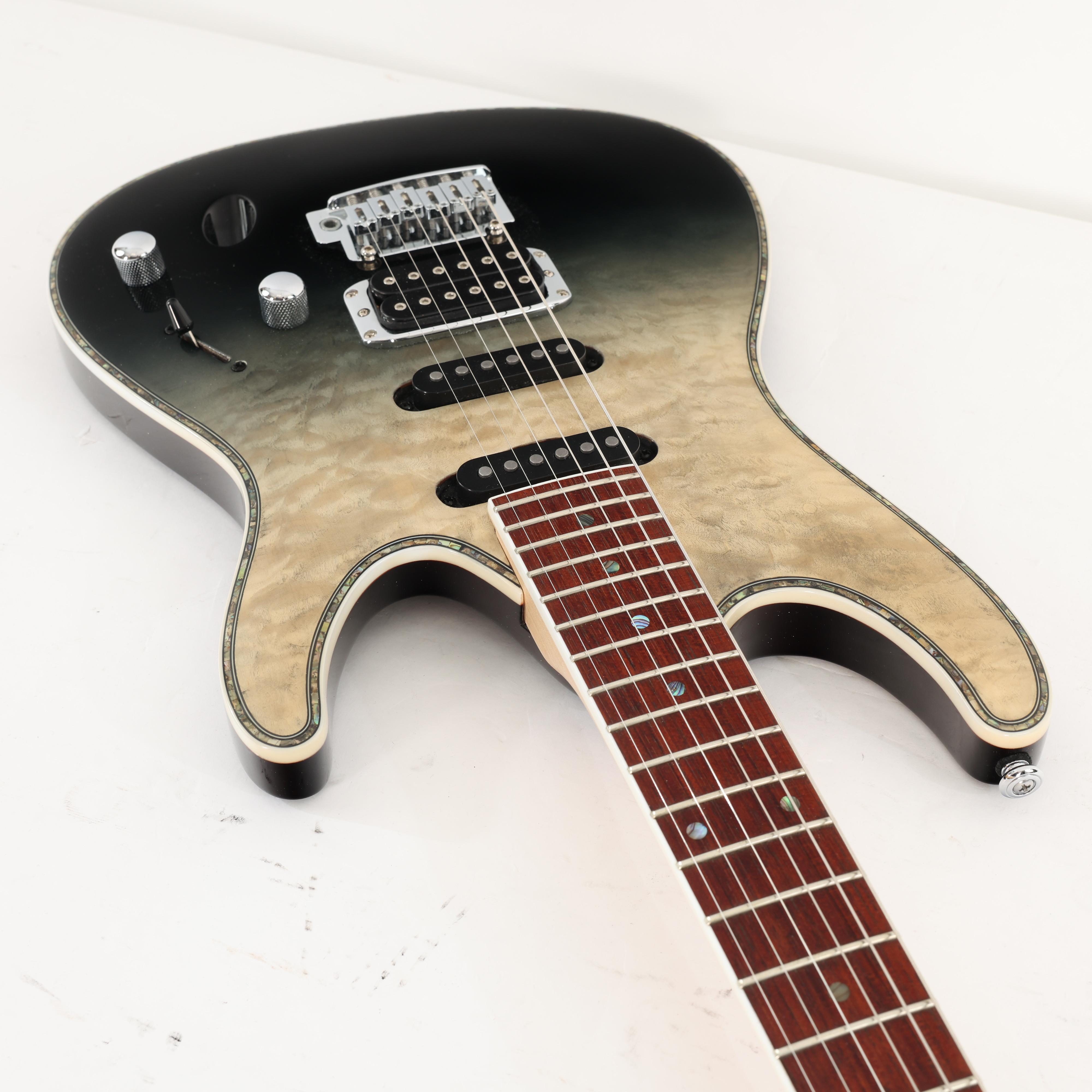 Second Hand Ibanez SA360NQM-BMG Electric Guitar In Black Mirage